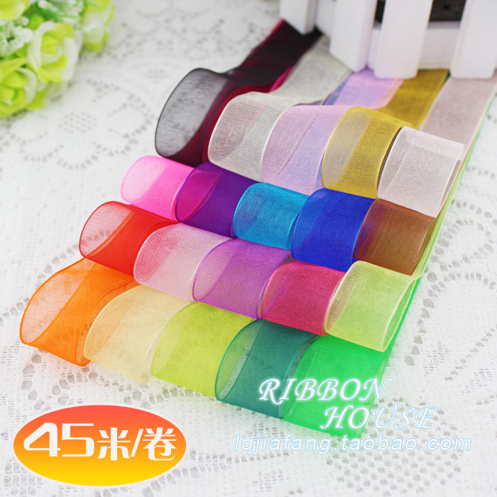 2cm宽透明丝带装饰雪纱缎带绸带 钩帽子礼品包装布彩带卷装 45米|msdalam kategori rumah Fabrik, bahan-bahan jahitan DIY, alat dan produk siap, Aksesori jahit DIY/aksesori/aksesori, Ribbon/reben/tali pinggang kain - dari Buy2taobao.com untuk memberikan perkhidmatan ejen Taobao profesional membeli