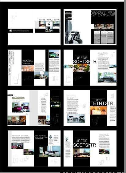 国外家居装饰公司企业宣传册画册CDR素材模板