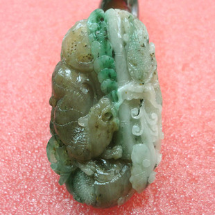 玉如意 南阳独山玉吊坠龙虎天蓝料巧色精雕南阳独玉挂件龙腾虎跃