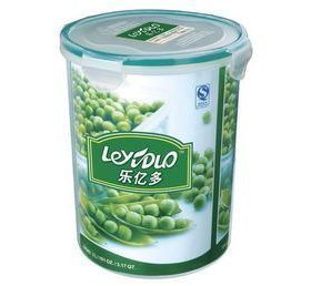 乐亿多保鲜盒 塑料密封防漏圆形保鲜盒 储物盒YP043 3000ml