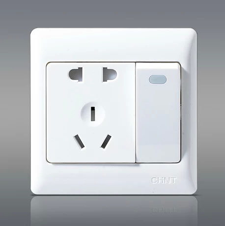 正泰开关插座86型 NEW7G系列NEW7-G436一开双控五孔电源插座面板