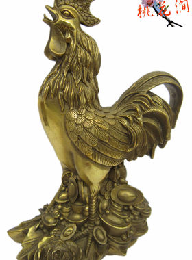 公鸡金鸡元宝金钱牡丹鸡纯铜质