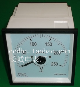 。长城电表厂 51L5  250V  广度表 船用表 交流电压表
