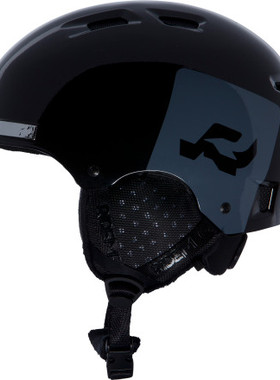 Ride单板双板硬壳滑雪头盔黑色亮面S小码多用头盔适合头围51-54cm