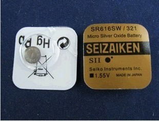 SEIZAIKEN/精工 SR616SW-321精工单粒纽扣电池