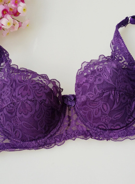 3件包邮夏超薄透气性感舒适蕾丝聚拢7590B杯全罩杯女内衣薄款文胸