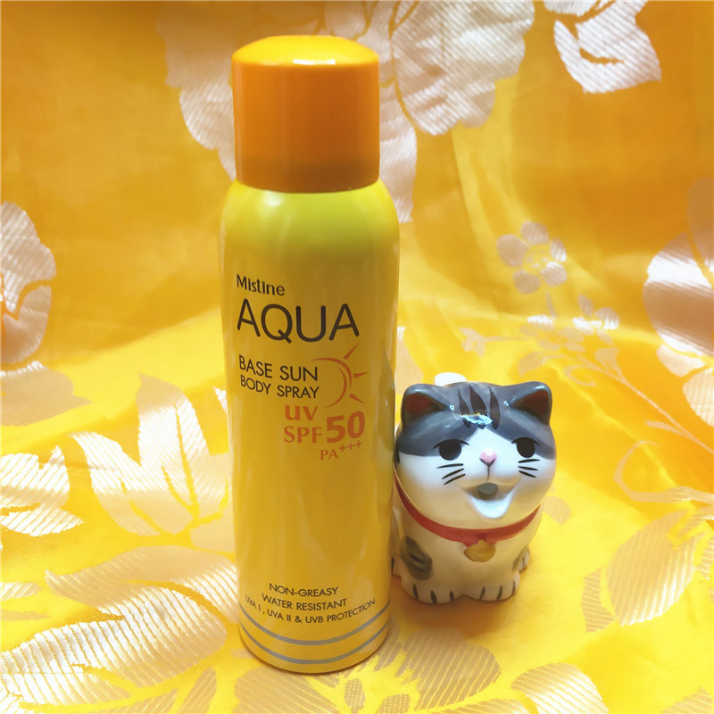 泰国小QMistine正品AQUA防晒喷雾spf50+++防水防汗不油腻包邮