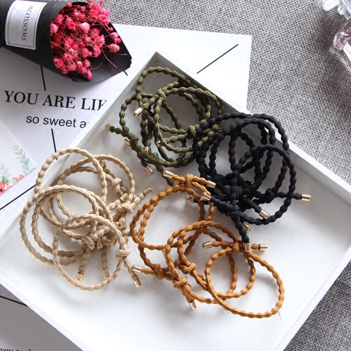 kknekki韩国进口纯色打结橡皮筋