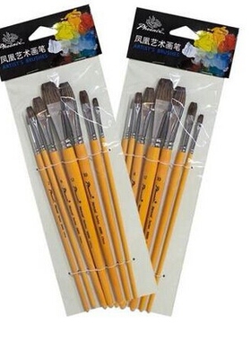 凤凰画材8800S 8600S平峰画笔狼毫水粉笔 水彩笔 油画画笔7支装