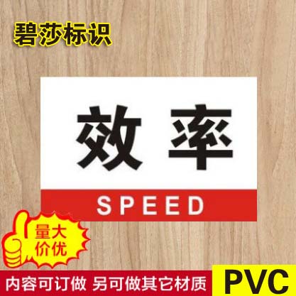 效率S6S7S8S9S10S工厂车间标语指示牌标识牌标牌门牌定制定做