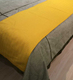 黄色 新款 裥棉床毯盖毯样板房床品配饰床尾搭毯床巾搭巾 阿玛时尚