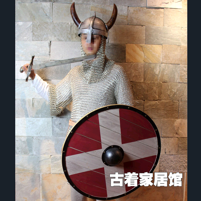 维京海盗/骑士盔甲服装/COS真人扮演/配宝剑盾牌/商业演出道具图片