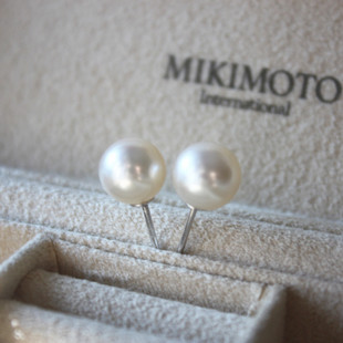 【小器饰品】基础款之王天然淡水珍珠大灯泡7.5-8正圆强光耳钉