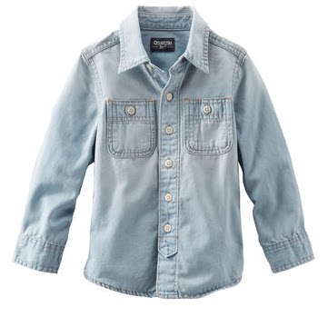 现货美国正品Oshkosh儿童限量纯棉牛仔长袖休闲衬衫 衬衣|msdalam kategori Kanak-kanak/Bayi/Keluarga dipasang, shirt - dari Buy2taobao.com untuk memberikan perkhidmatan ejen Taobao profesional membeli