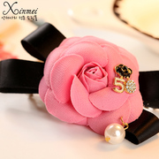 Xin Mei Korean fabric of Camellia hair clip spring clip hair ACC