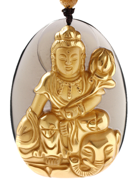 天然冰种镀金属龙蛇守护神吊坠