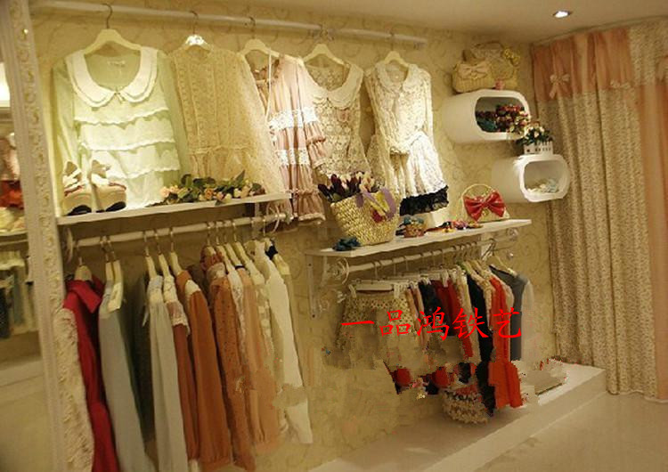 铁艺新款挂金属挂上墙展示壁挂鞋包架服装店挂衣架睡衣货架