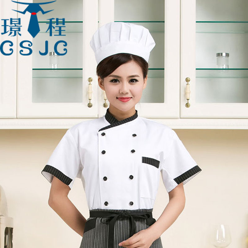 酒店西餐厨房工作帽布帽白色厨师帽 饭店蛋糕房糕点师烘焙帽子