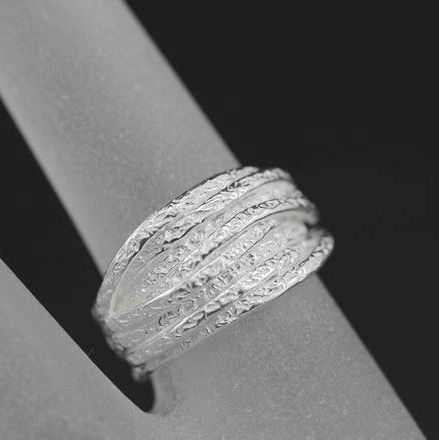 纯银手工曼谷原创设计风宽面戒指