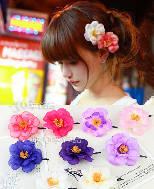 婚纱拍照新娘头饰 仿真小牡丹头花朵发夹边夹 海滩度假配饰品在类目 饰品/流行首饰/时尚饰品新, 发饰中 - 来自Buy2taobao.com提供专业的淘宝代购服务