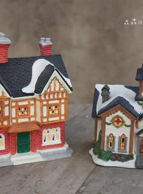 教堂美式乡村风复古做旧装饰品