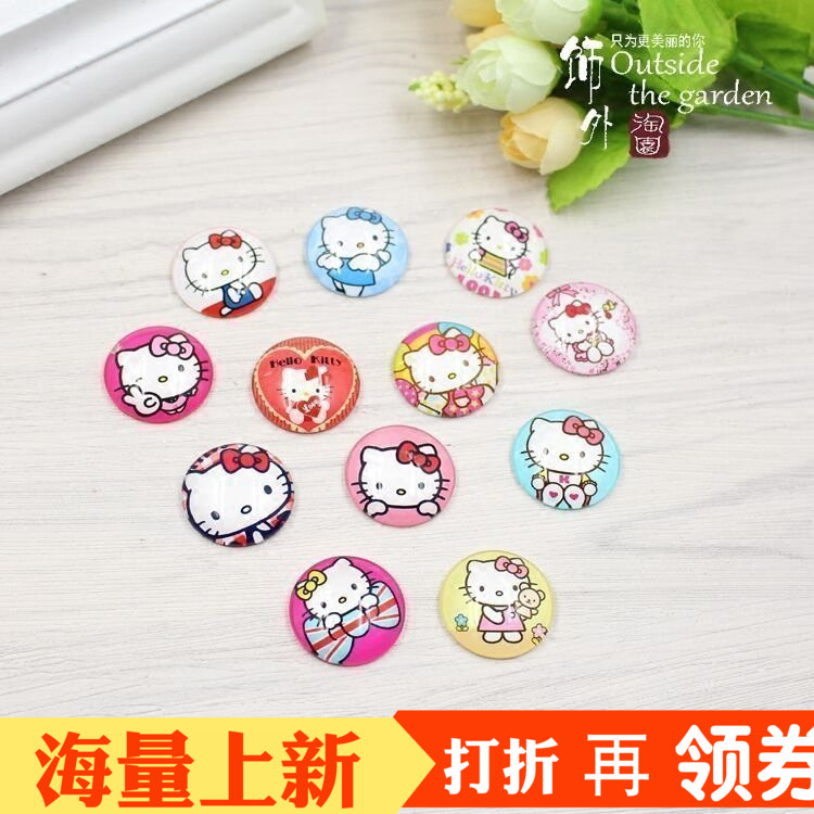 diy儿童宝石手工玻璃贴片发夹