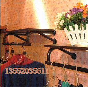 铁艺服装店衣架展示架上墙壁挂侧挂女装童装货架服装挂衣服架子