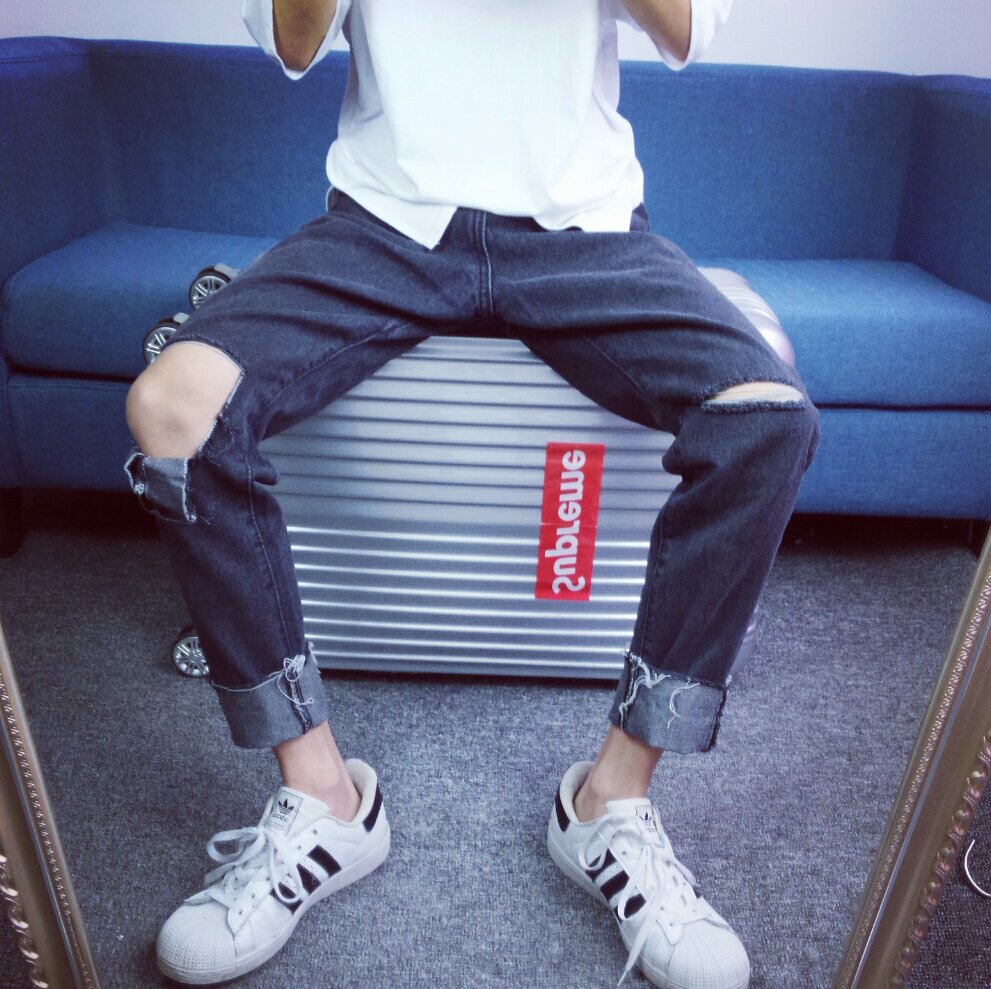 Jeans pour adolescent droite en vrac pour été - Ref 1461896 Image 1