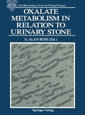 【预售】Oxalate Metabolism in Relation to Urinary Stone