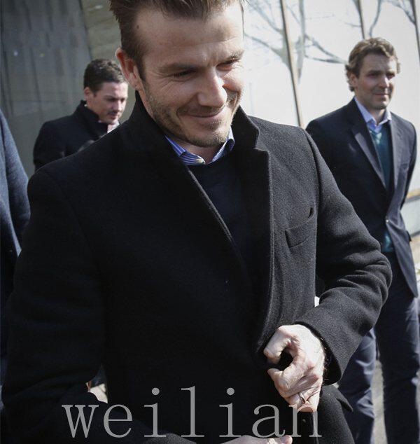 欧美街拍贝克汉姆同款风衣小贝同款男士羊毛大衣潮羊毛呢外套英伦在类目 男装, 毛呢大衣中 - 来自Buy2taobao.com提供专业的淘宝代购服务