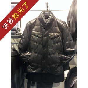 正品利郎男装冬季真皮皮衣商务休闲包邮2DZP0011Y黑色 原6599