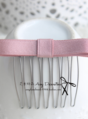 2个8折韩版发饰头饰金属七齿小刘海发梳插梳丸子头盘发发饰别头帘