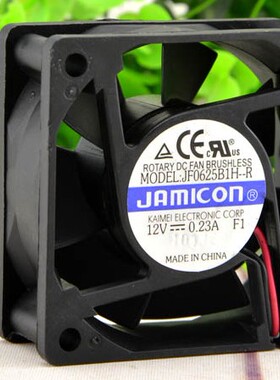 台湾 jamicon 6025变频器静音风扇 12V 0.23A JF0625B1H-R 双滚珠