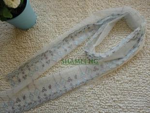 韩国 进口 时尚 女孩  淡黄色 蕾丝 丝巾 围巾