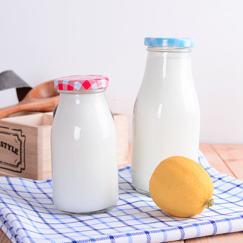 Å£ÄÌÆ¿×Ó¼ÒÓöùͯѧÉúËáÄ̱͸Ã÷²£Á§200-300-400ml´ø¸ÇÎü¹Ü±ãЯ