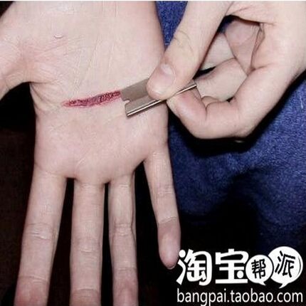 影视化妆特效万圣节化妆用品脸妆假伤疤割腕硫化乳胶做伤效妆套装