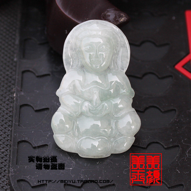 天然翡翠玉a货吊坠 男款玉观音玉坠子男士观世音菩萨挂脖子挂件