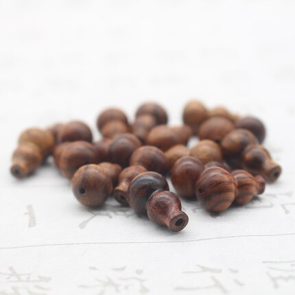 海南黄花梨佛珠手串手链弟子珠小葫芦配饰配件17*10mm随机发货DIY