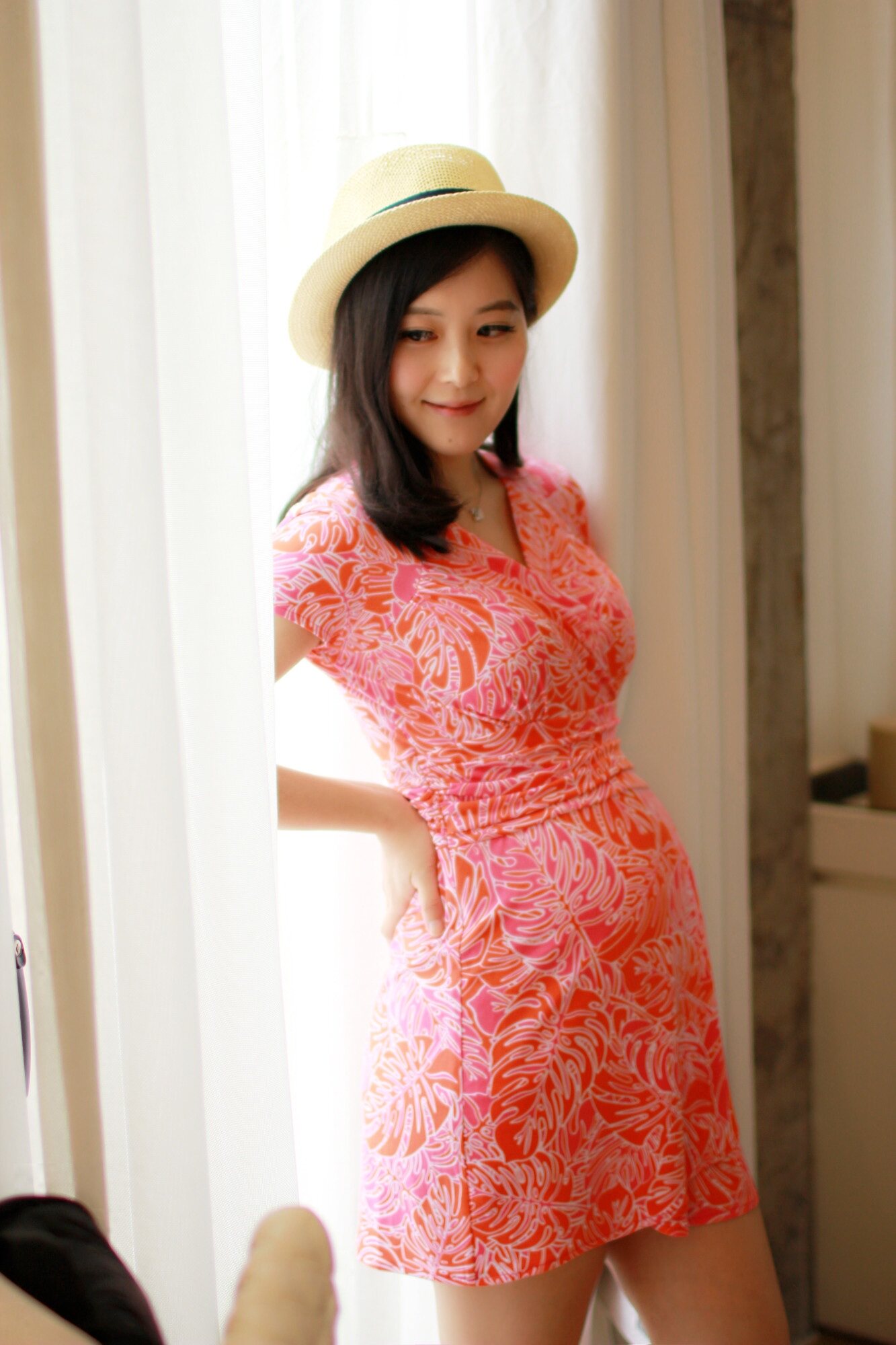 MATCHA高级定制 夏季新款欧美修身褶皱名媛孕妇连衣裙外出哺乳裙