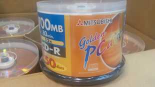 台产三菱金盘空白刻录盘cd-r桶装52x音乐刻录碟无损音乐700m星球