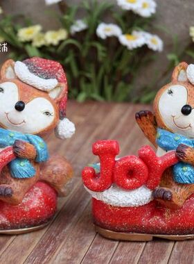 古董做旧乡村风动物儿童房装饰品