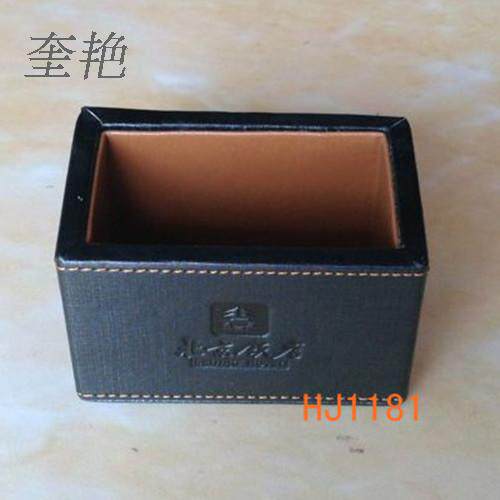 皮革面宾馆浴场房间收纳盒储藏物品用具立体储物盒子