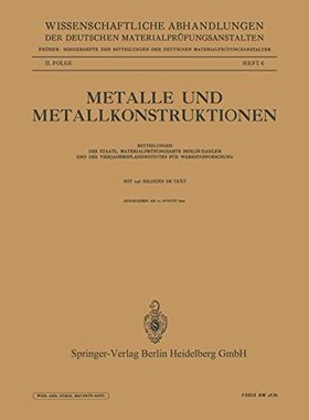 【预订】Metalle Und Metallkonstruktionen