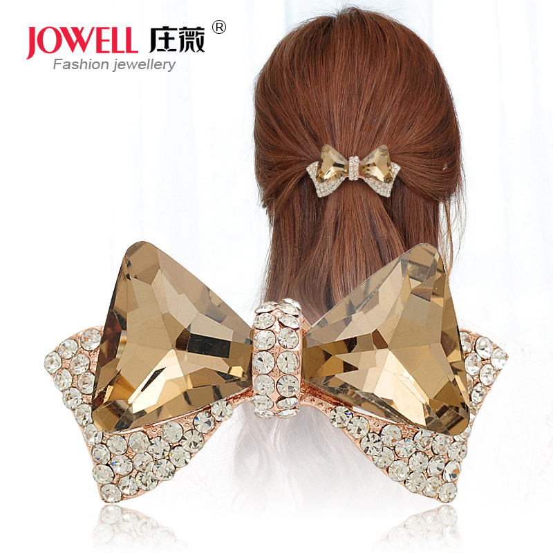 包邮人造水晶小顶夹弹簧夹发夹小横夹韩版刘海夹水钻发夹饰品头饰