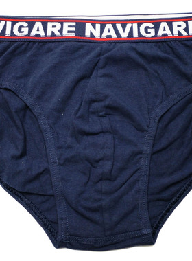 乐天BABY*S码160-175男童男士藏青全棉三角短裤内裤