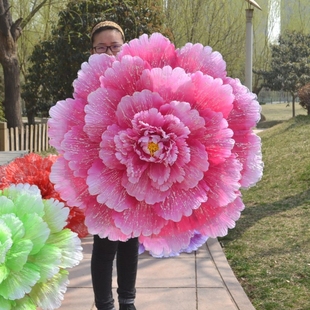 入场方阵扭秧歌手拿花 花伞舞蹈伞道具牡丹国庆演出伞运动会开幕式