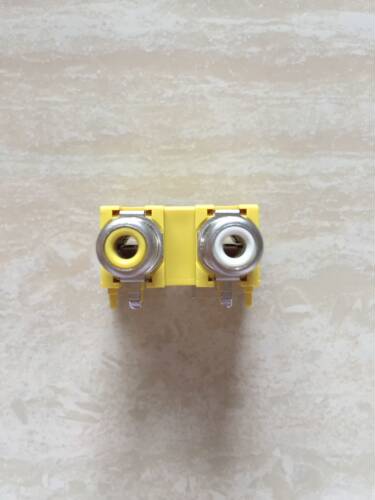 2位AV音频RCA音响莲花座插座母座