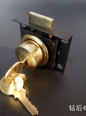 钻后抽屉锁 22MM大芯飞球抽屉锁 钻石407老式柜门锁