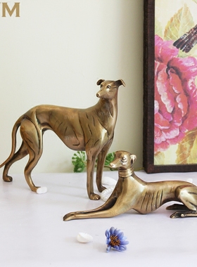 进口热卖黄铜复古风奢华会所摆件