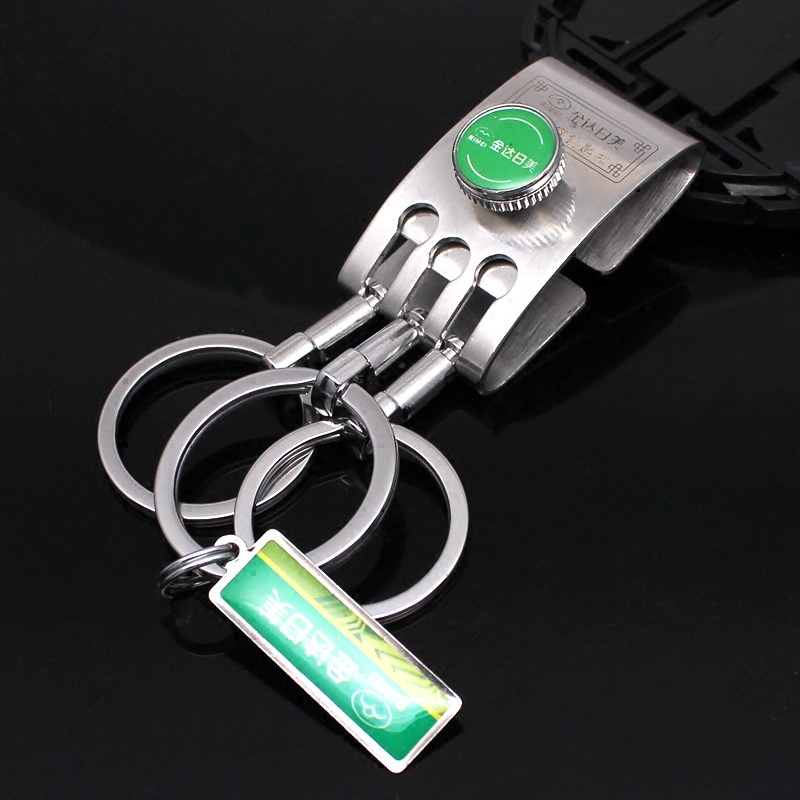 正品日美男士腰挂钥匙扣三环皮带扣穿腰带汽车钥匙链钥匙圈带保险